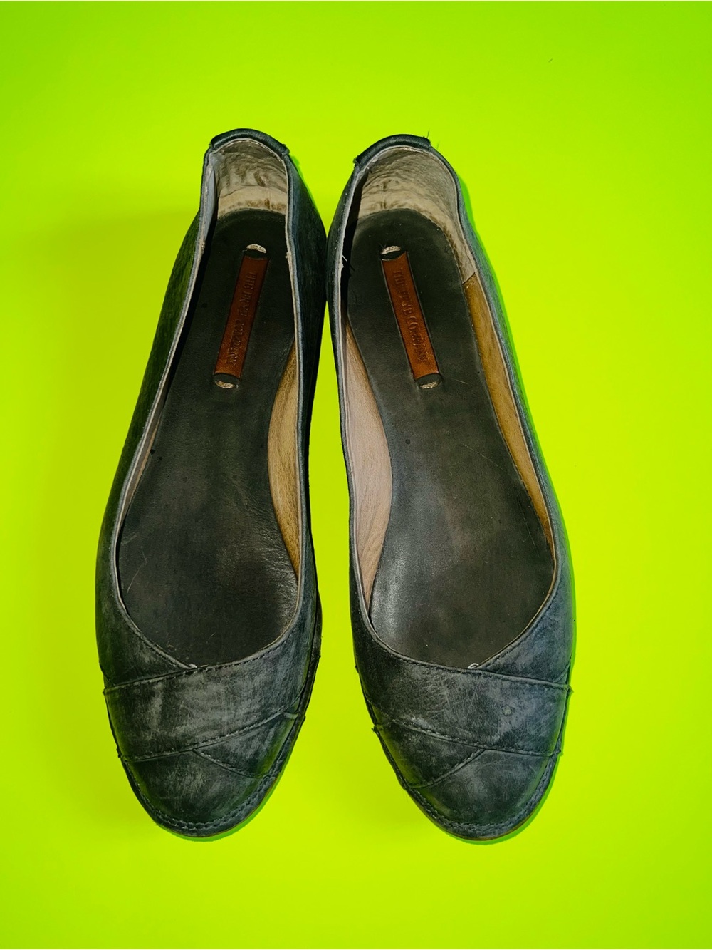 Frye Leather Ballet Flats Size 6.5M Grey